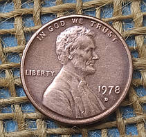 1 цент 1978 року. (D) США