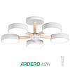 Люстра SCANDY 65Вт AL6195 ARD LED біла з деревом Ardero 3000-6500К 5200Lm керована світлодіодна з пультом ДУ Ø580х160мм, фото 4