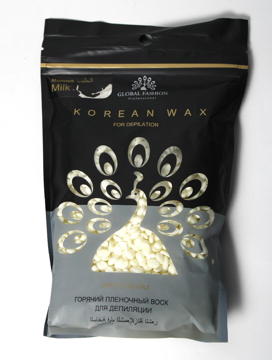 Гарячий плівковий віск у гранулах Global Fashion Korean Молоко, 500 г, фото 1