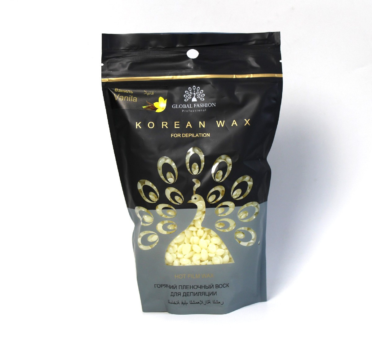 Гарячий плівковий віск у гранулах Global Fashion Korean Ваніль, 500 г, фото 1