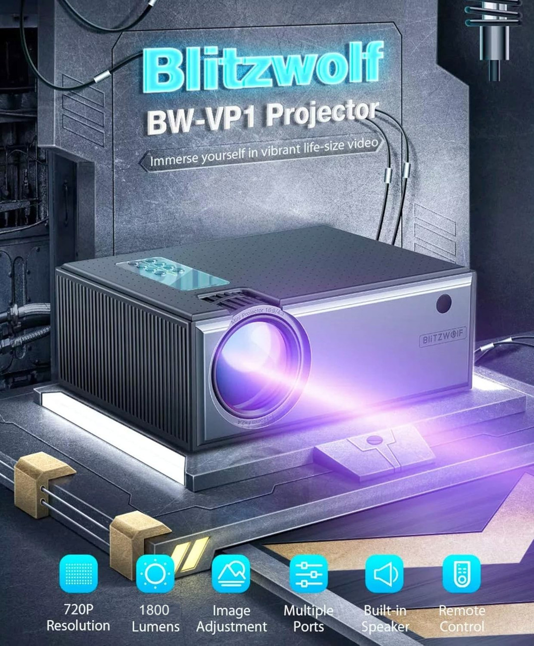 Мультимедійний проєктор BlitzWolf BW-VP1