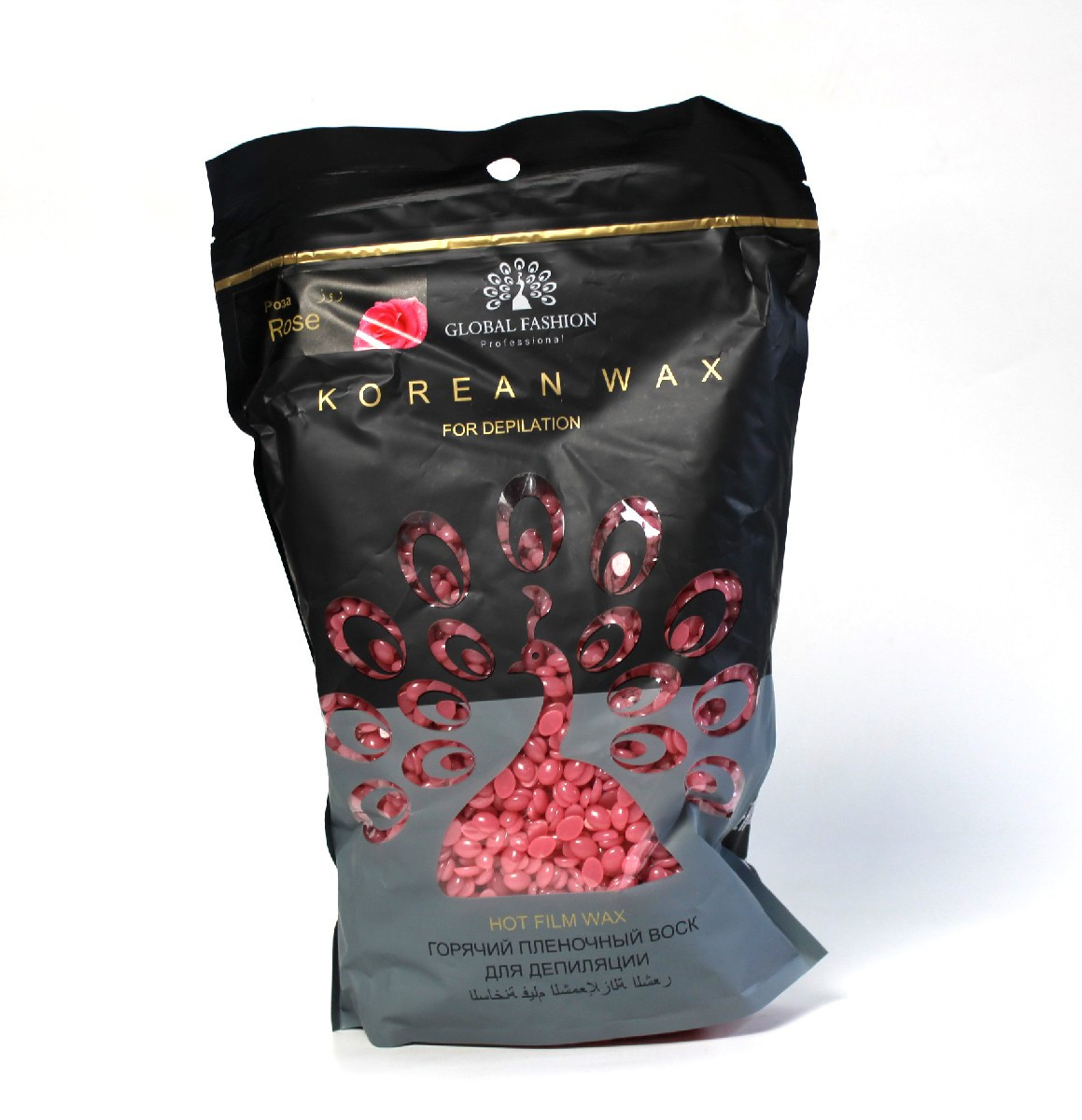Гарячий плівковий віск у гранулах Global Fashion Korean Троянда, 1000 г, фото 1