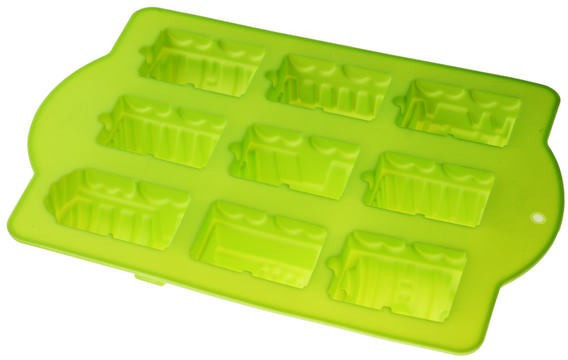 Силіконова форма для кексів "Паравозики" 9 шт. 355*255*55мм, фото 1