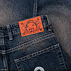 Чоловічі широкі шорти джинсові EVISU, темно-сині з потертостями, оверсайз, Y2K стиль, фото 9