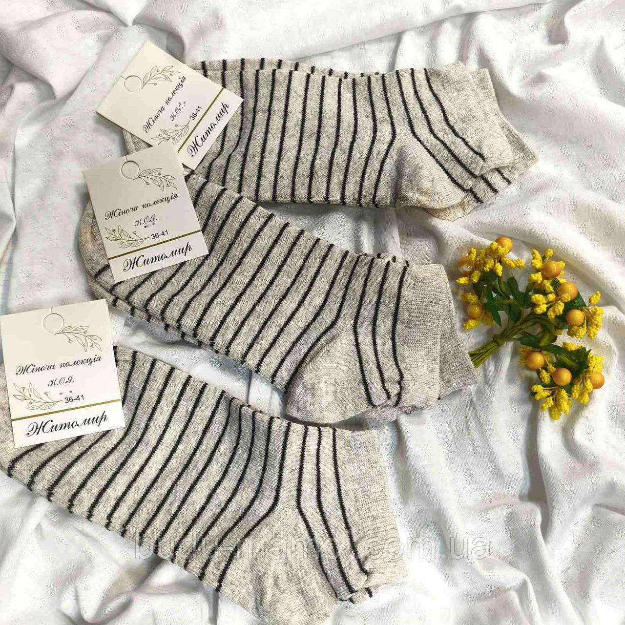 Жіночі шкарпетки Житомир в смужку мякенькі зручні