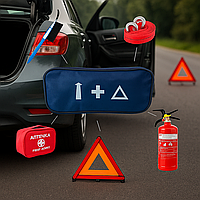 Аварийный знак аптечка огнетушитель Автонабор для водителя Универсальный