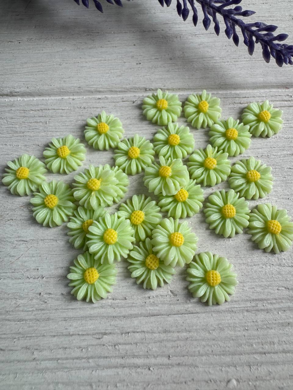 Серединка акрилова " Ромашка 1.2 см "  фісташкова  20  шт
