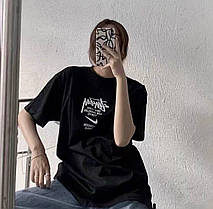 Літня футболка Nike x Stussy Black чорна футболка бавовна Туреччина лого на грудях принт Найк і Стуссі унісекс, фото 4