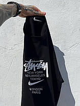 Літня футболка Nike x Stussy Black чорна футболка бавовна Туреччина лого на грудях принт Найк і Стуссі унісекс, фото 6