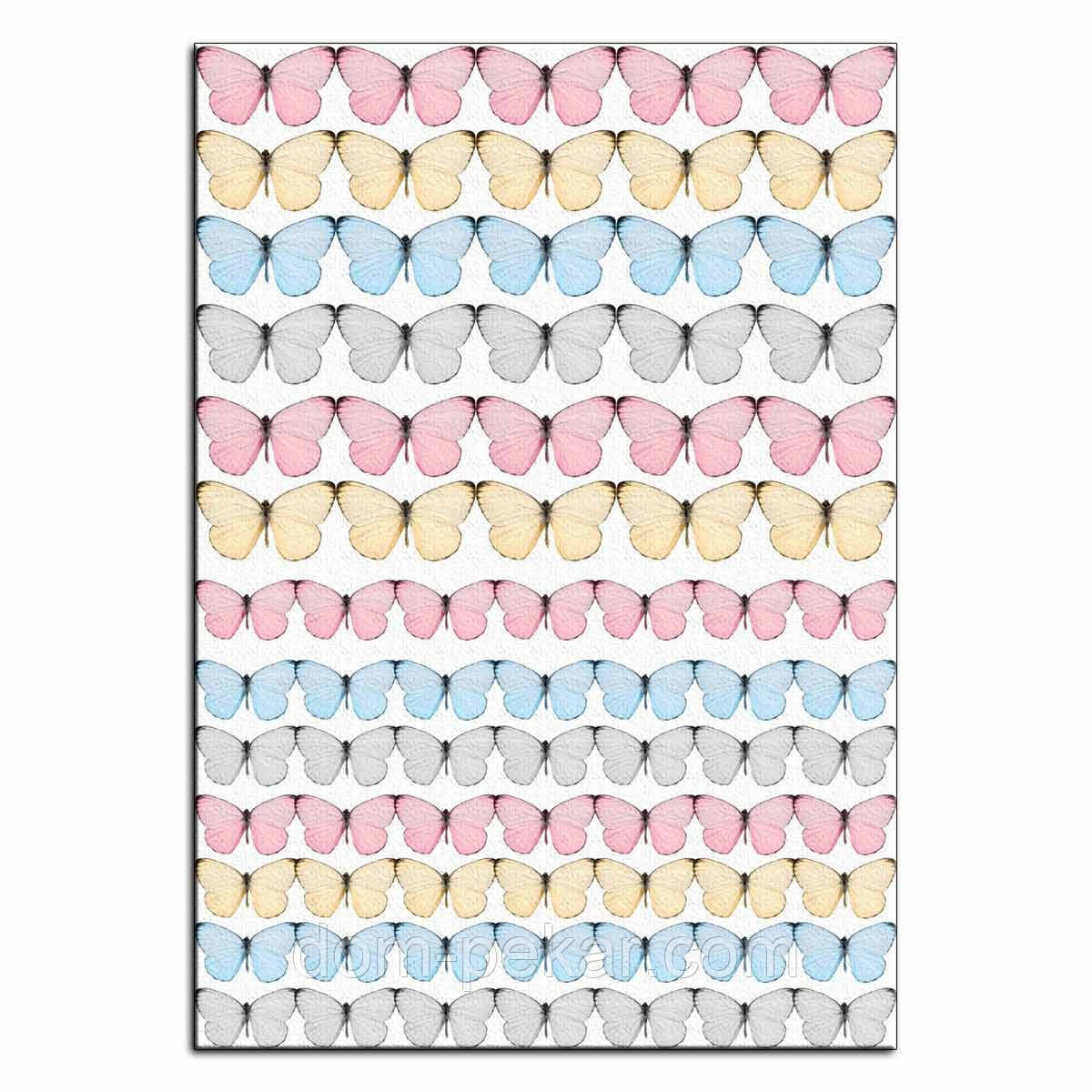 Метелики різнокольорові 4 вафельна картинка