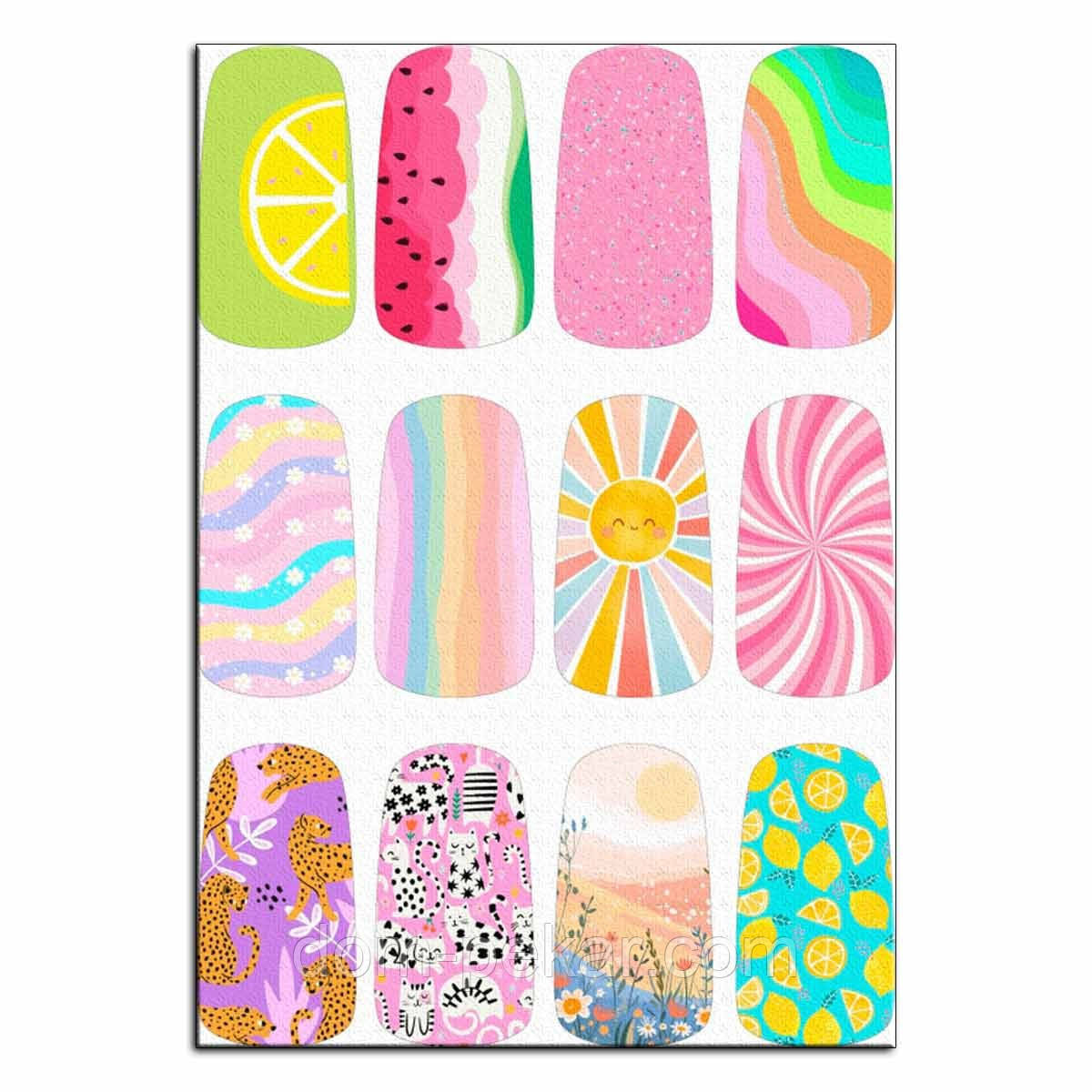 Літнє асорті вафельна картинка для ескімо