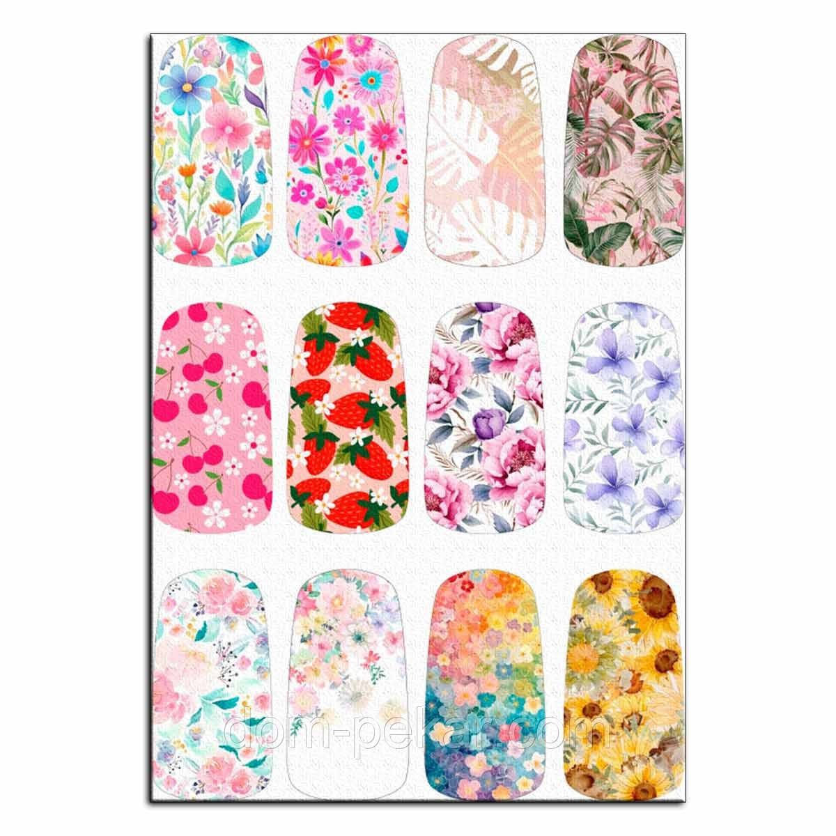 Квіткове асорті вафельна картинка для ескімо