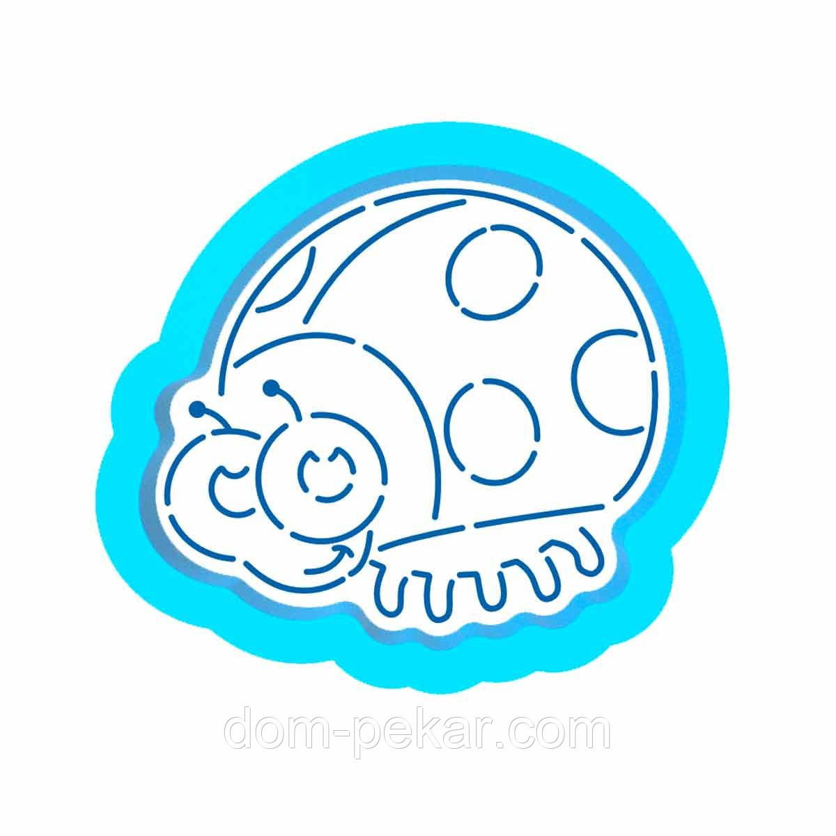 Сонечко вирубка з трафаретом для пряників 5,5*6,2 см (3D)