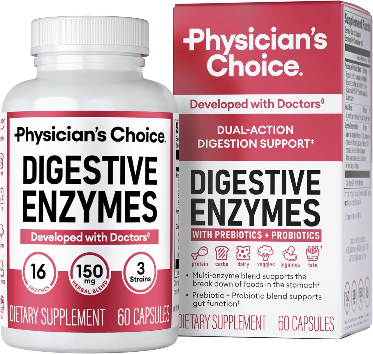 Physician's CHOICE Digestive Enzymes 60 caps