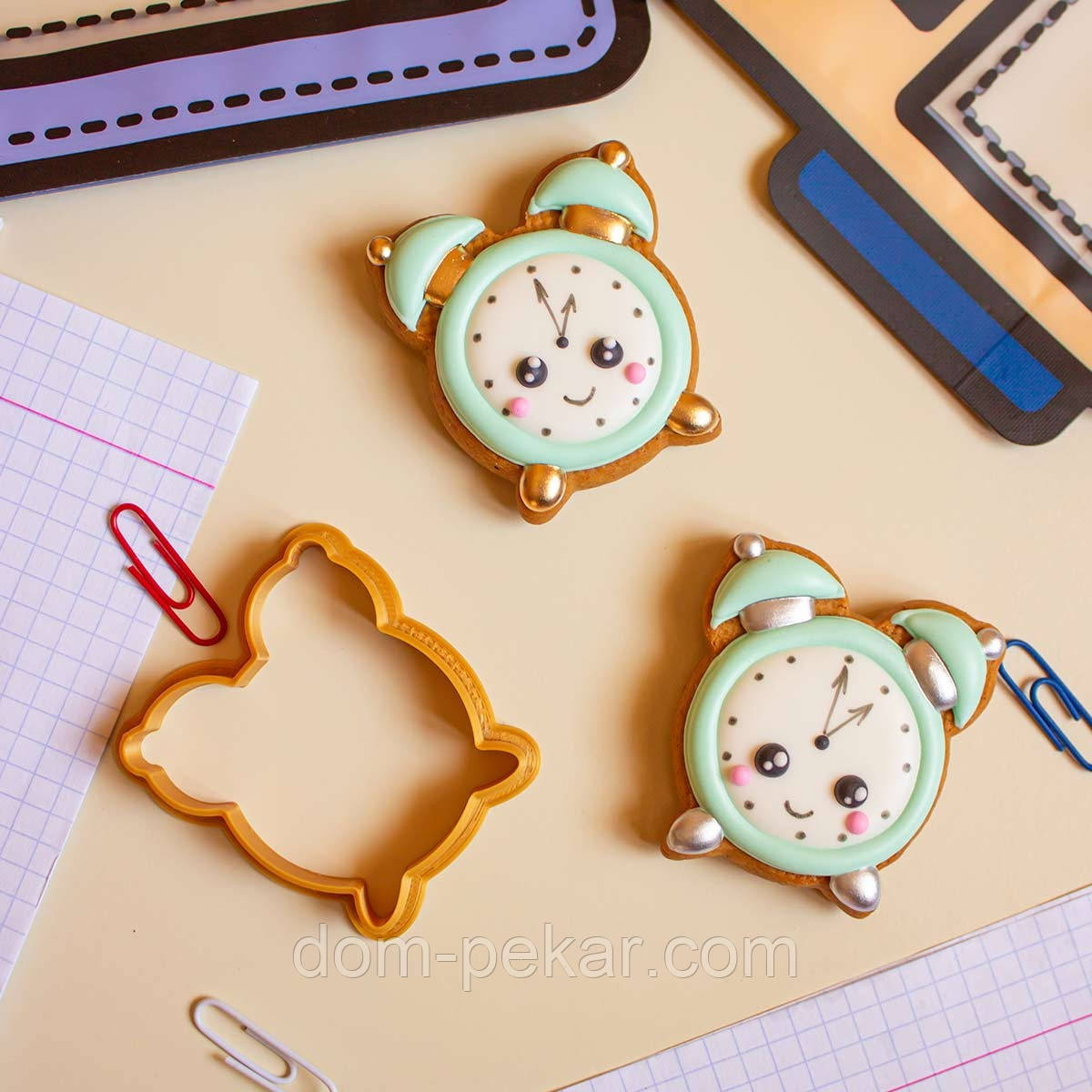 Будильник вирубка для пряників 5*4,7 см (3D)