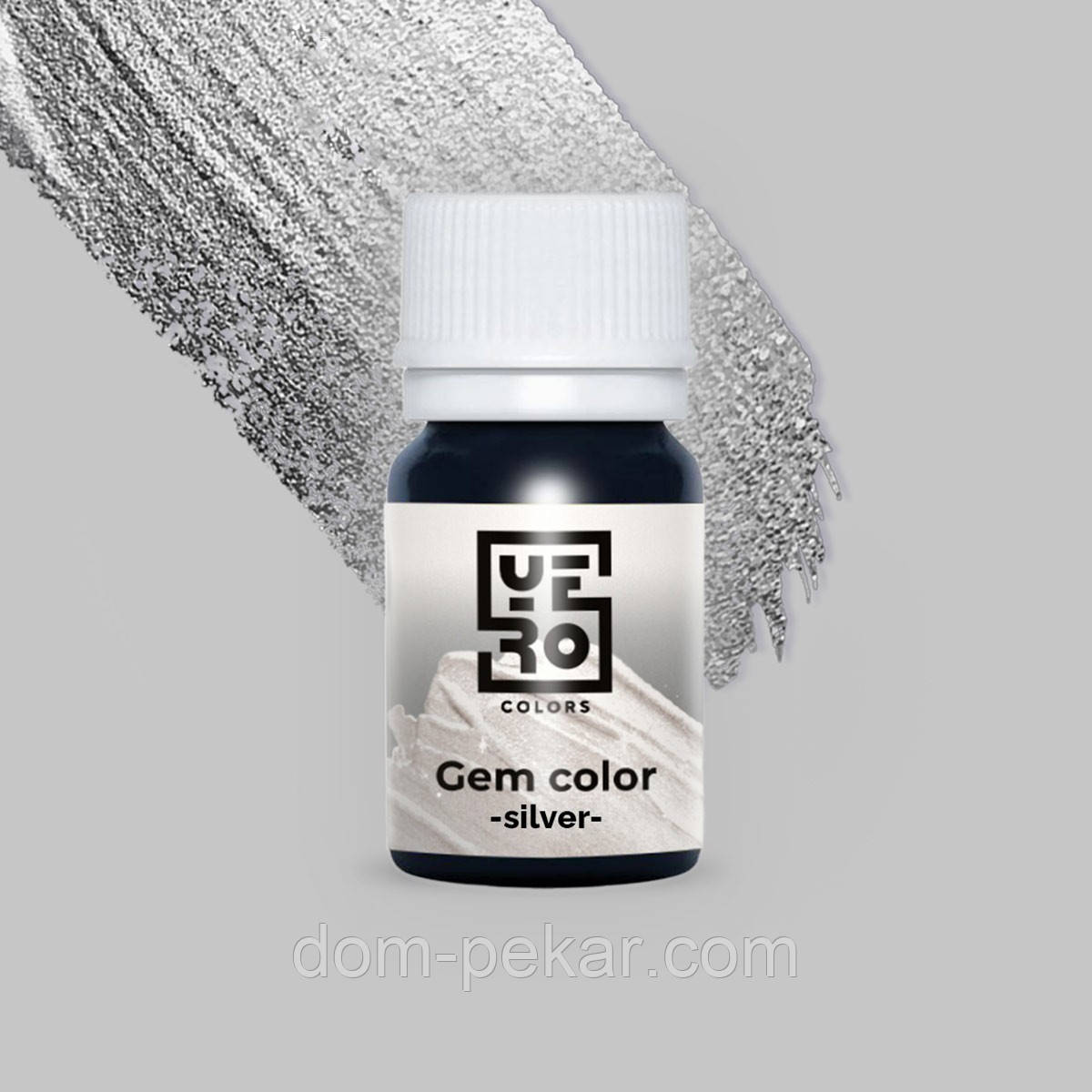 Блискучий барвник Yero Gem gel Срібло 15 г