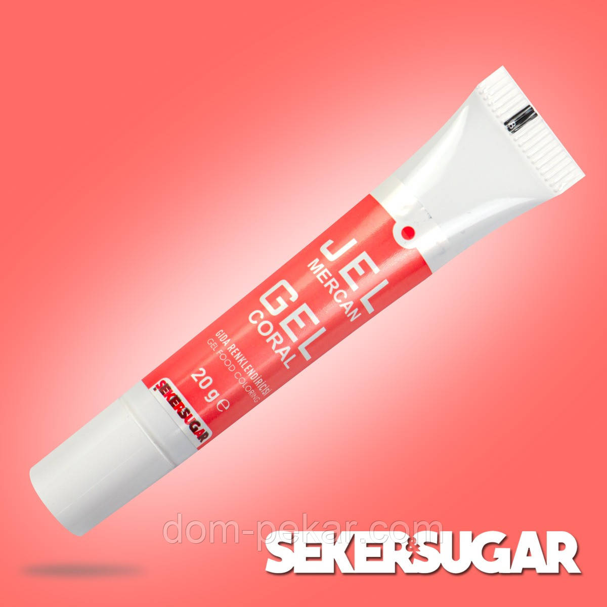 Барвник гелевий Sekersugar Корал 20 мл туба