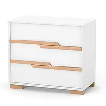 Комод Сіетл 900 під зйомний пеленатор з ДСП і дерева біло-буковий Верес