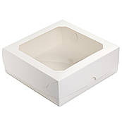 Упаковка для Зефіру з віконцем біле 200*200*70 мм