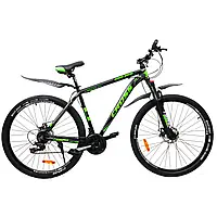 Велосипед 29" Hunter 2025 Рама-19" Чорно-зелений
