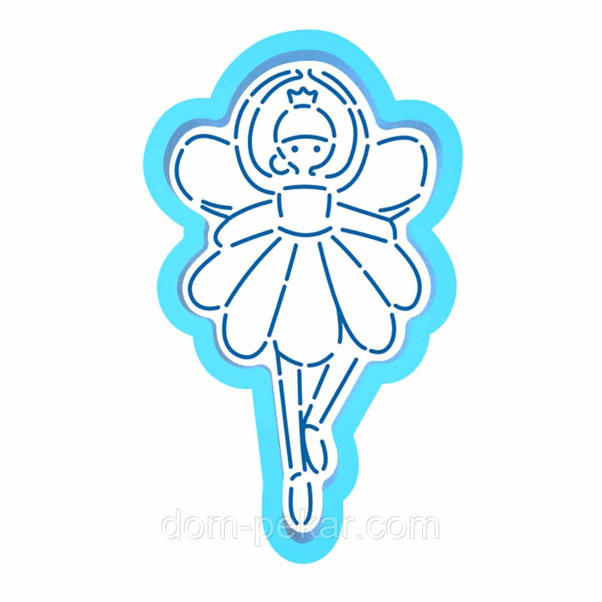 Балерина вирубка з трафаретом 12*6,8 см (TR-2)