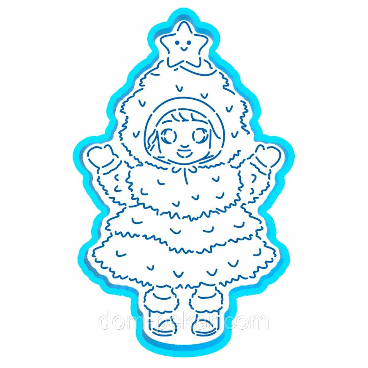 Ялинка вирубка з трафаретом 19*12 см (TR-4)