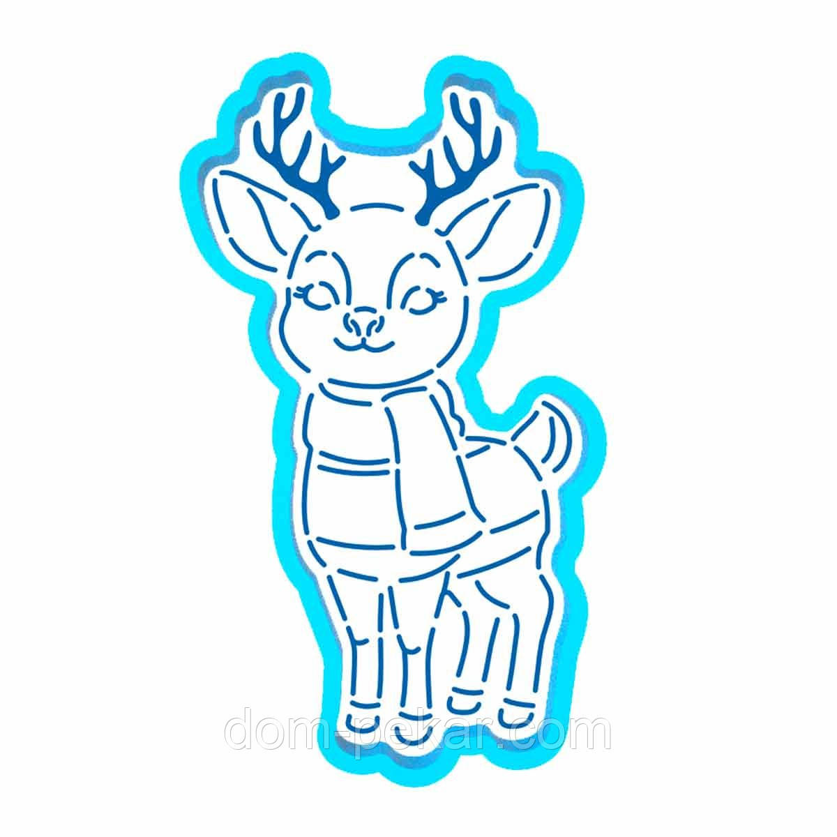 Олень вирубка з трафаретом 14*7,8 см (TR-2)