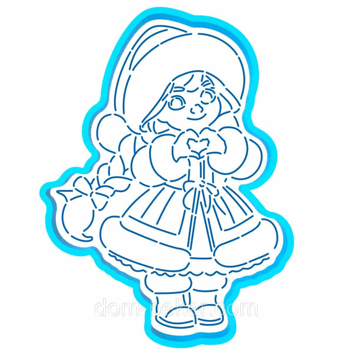 Снігуронька вирубка з трафаретом 18,5*13,6 см (TR-4)