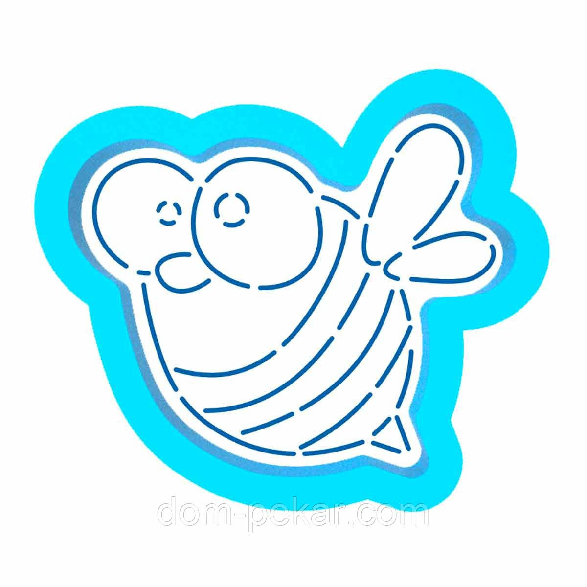 Бджілка набір вирубка з трафаретом 5,5*6,5 см (TR-2)