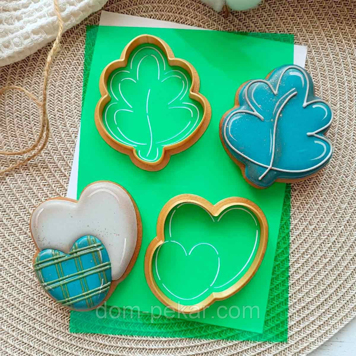 Люблю осінь набір вирубок із трафаретом 7-8 см (TR-2)