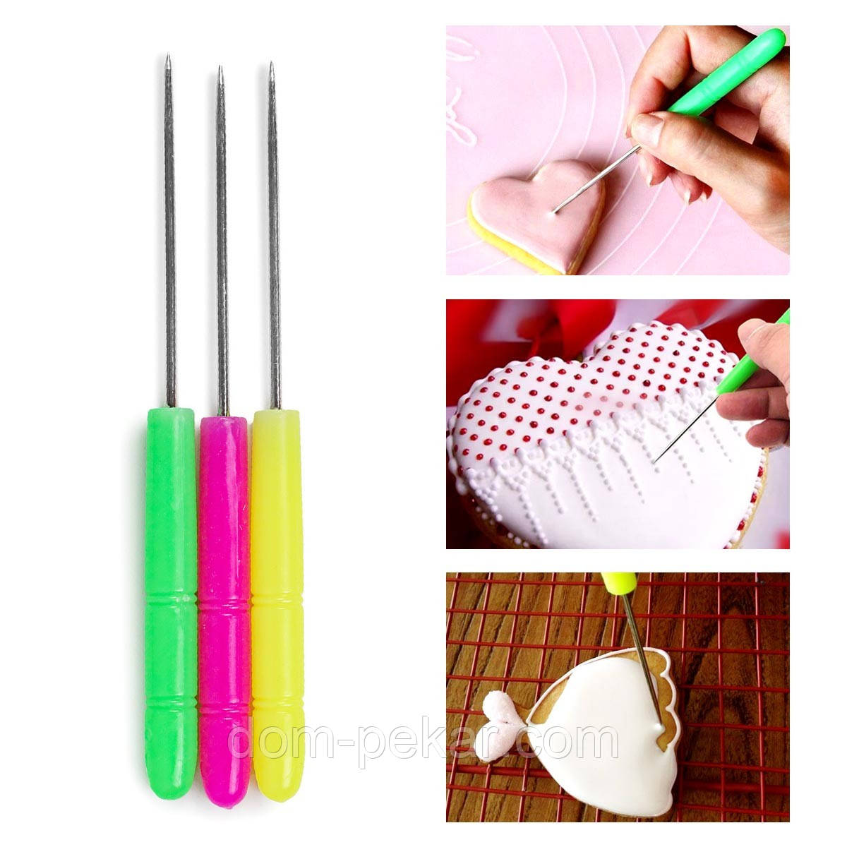 Набір із 3 шил для розпису пряників, фото 1