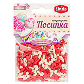 Посипка кондитерська Коктейль Посох червоно-білий, 50 г П270