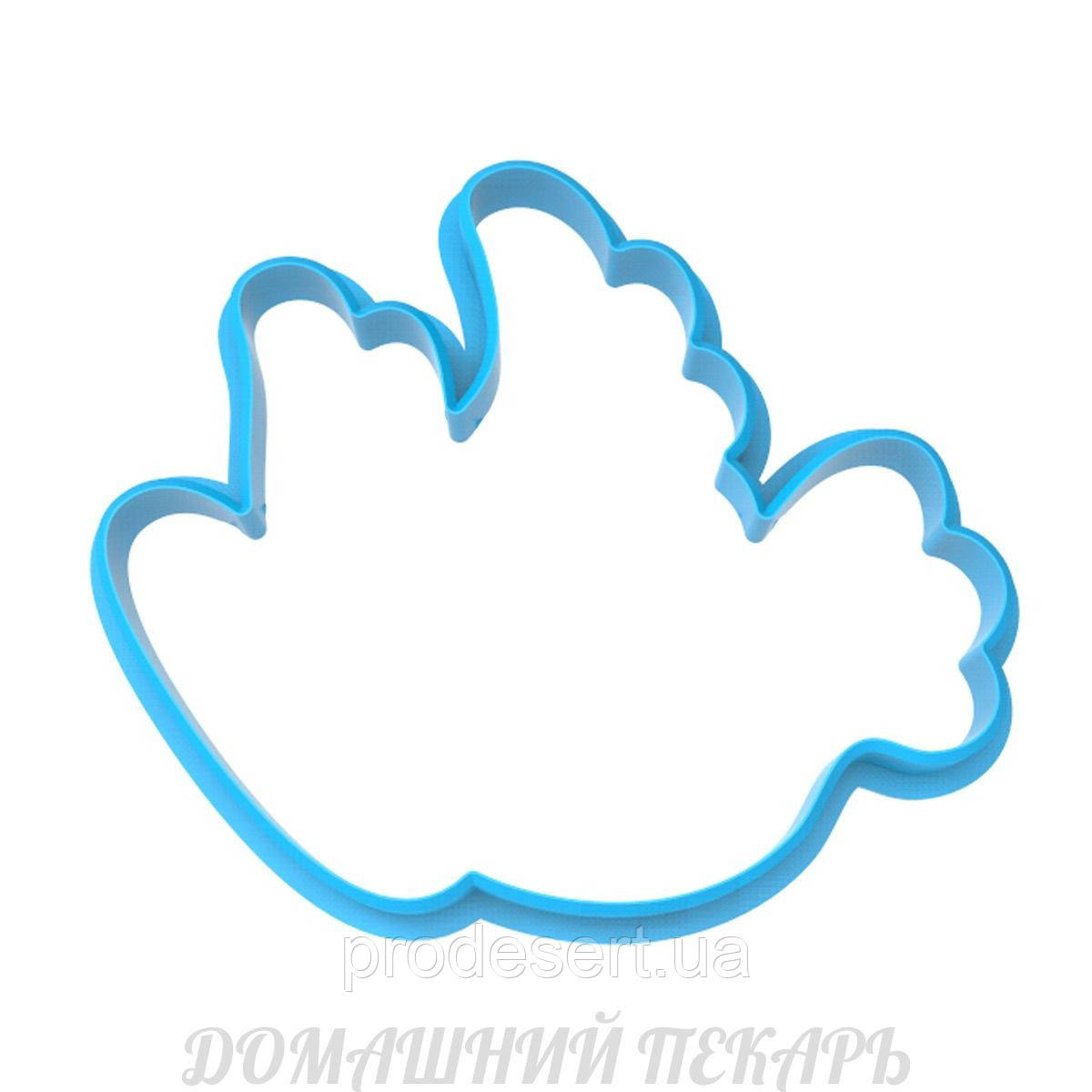Блакитний з колоским вирубування для пряників 7,5*8 см (3D)