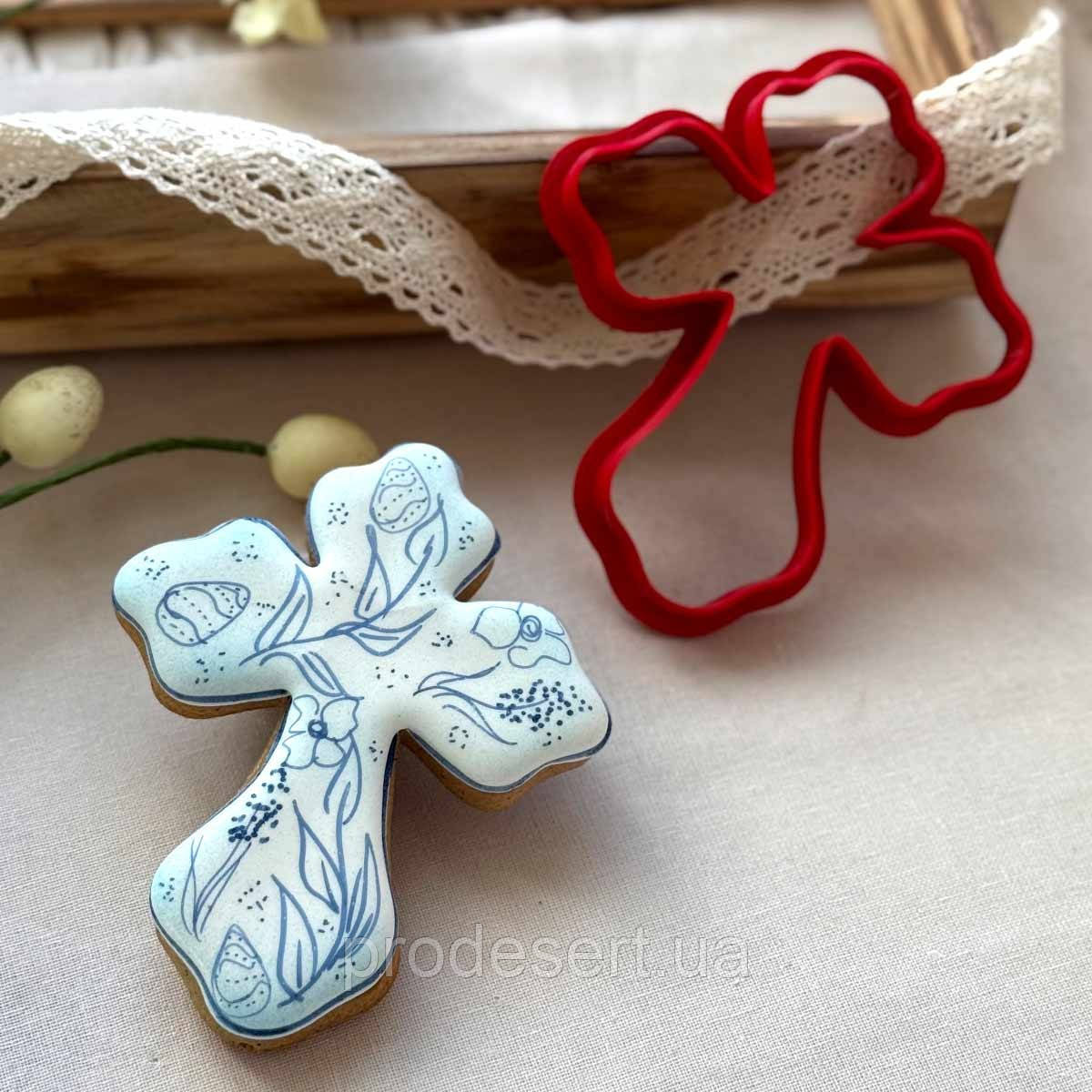 Хрест вирубування для пряників 10*8,5 см (3D)