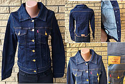 Куртка унісекс (жінка, підліткова) джинсова стрейчева на ґудзиках LEVIS, Туреччина, фото 3