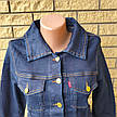 Куртка унісекс (жінка, підліткова) джинсова стрейчева на ґудзиках LEVIS, Туреччина, фото 7