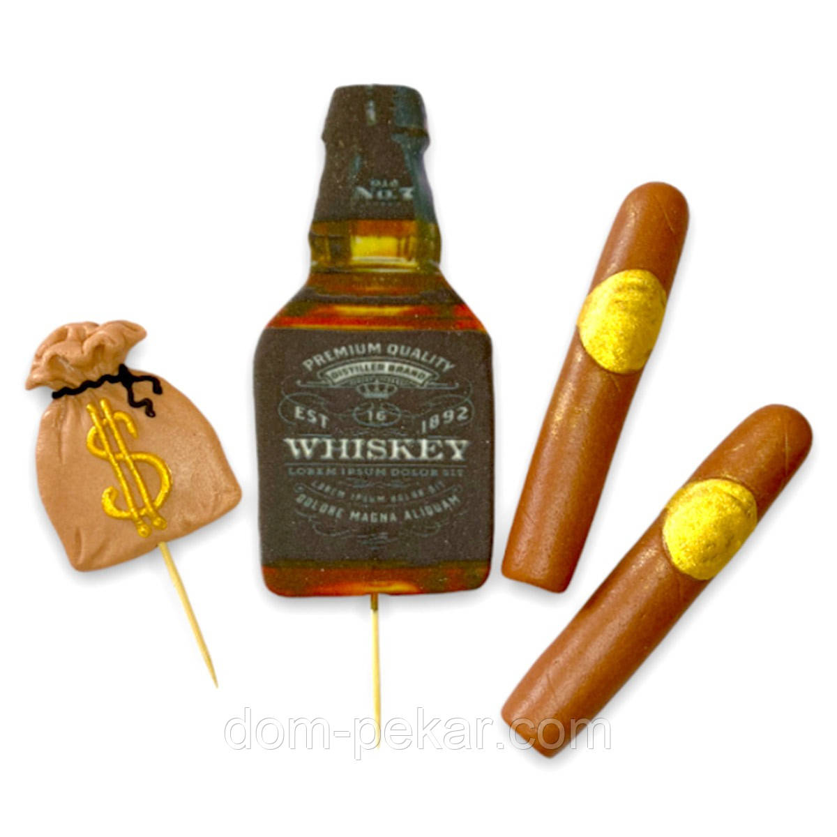 СЛАДО кондитерський декор Чоловічий набір 2D 4 шт.