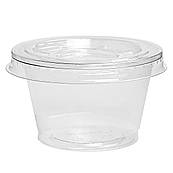Склянка ПЕТ для десертів із плоскою кришкою 200 мл