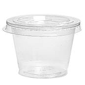 Склянка ПЕТ для десертів із плоскою кришкою 250 мл