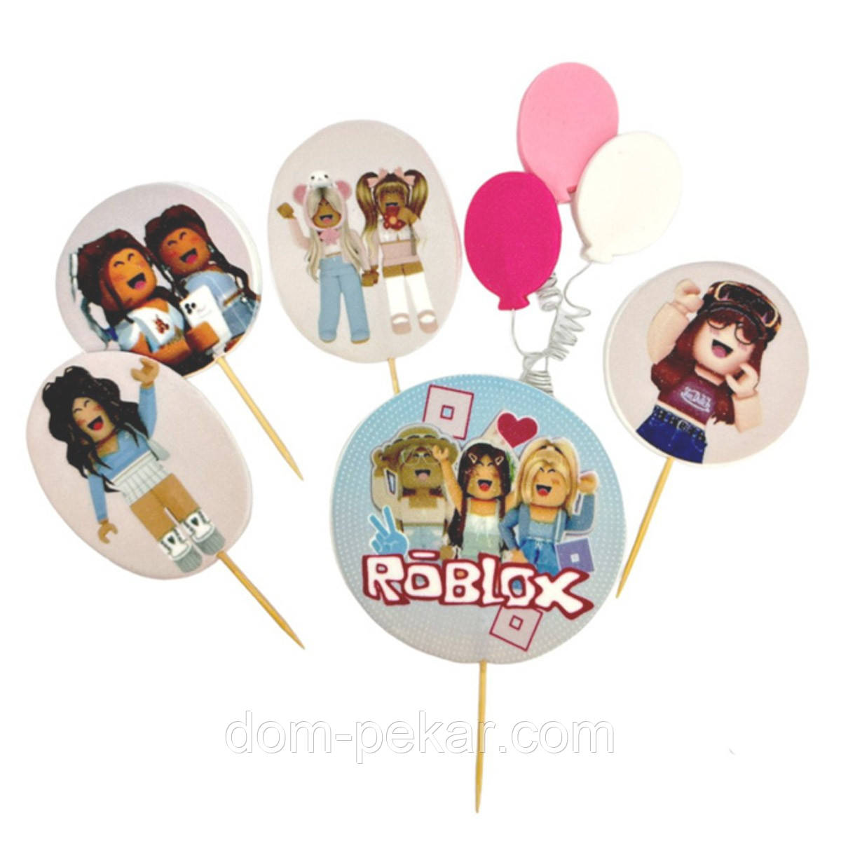 СЛАДО топпери для торта Роблокс дівчата