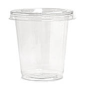 Стакан ПЕТ для десертів із плоскою кришкою 400 мл