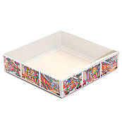 Упаковка для пряників із прозорою кришкою 160*160*35 мм Різдво