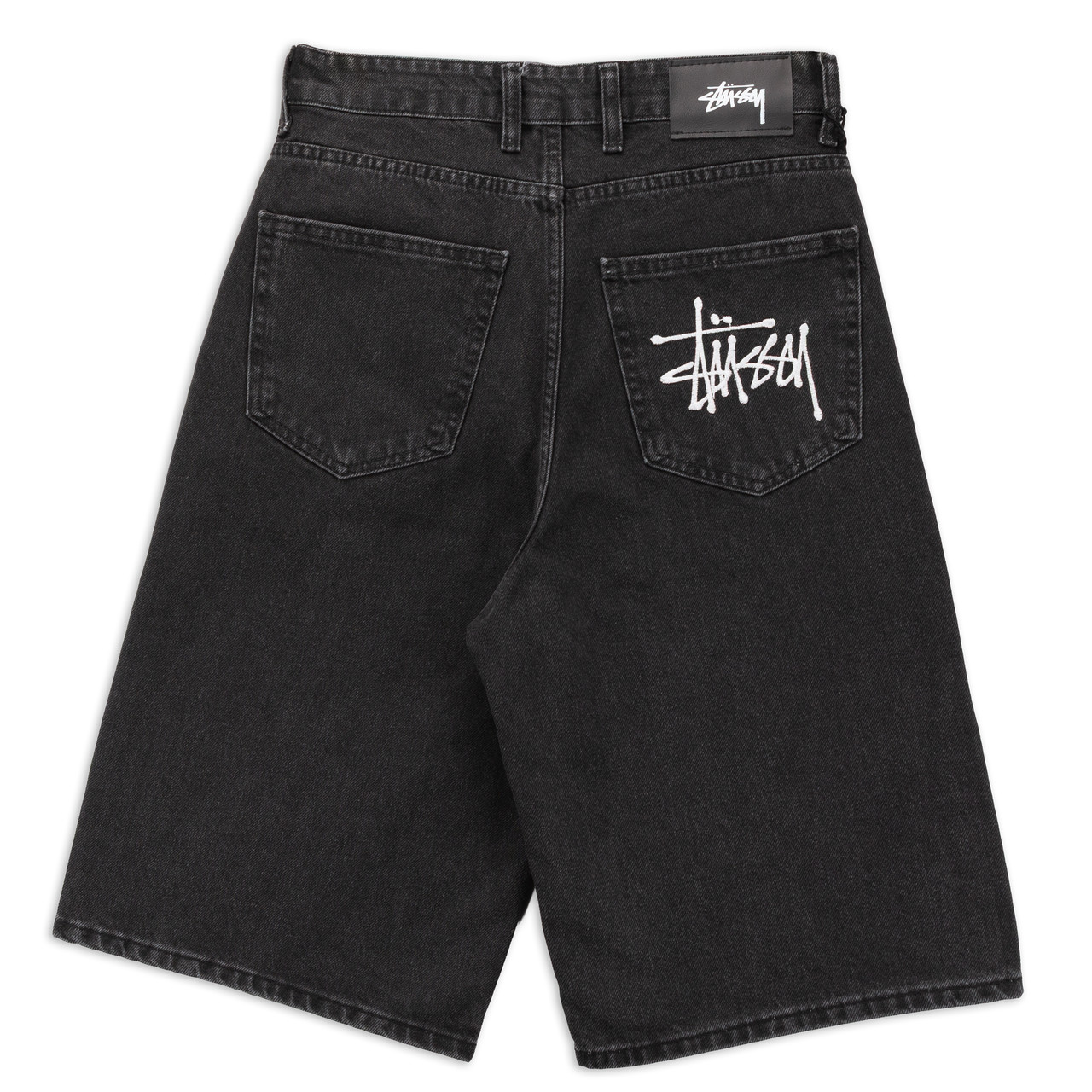 Чоловічі джинсові шорти Stussy графітові, оверсайз, Y2K, вуличний стиль, фото 1