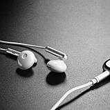 Навушники вкладки HOCO M22 Spirited Rhyme дротова гарнітура з мікрофоном біла, фото 5
