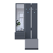 Невеликий передпокій із дзеркалом у коридор, Сучасні меблі в передпокій Сола 2+3 Дорос