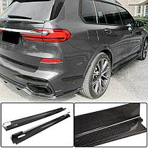 Накладки на пороги Карбон (для M-Sport) для бмв X7 G07 2019- рр, фото 2