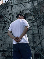 Чоловіча літня футболка Stone Island White футболка Стон Айленд Туреччина на грудях нашивка з логотипом, фото 6