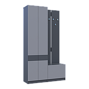 Компактний передпокій із шафою в коридор, Сучасні меблі в передпокій Сола 1+3 Дорос