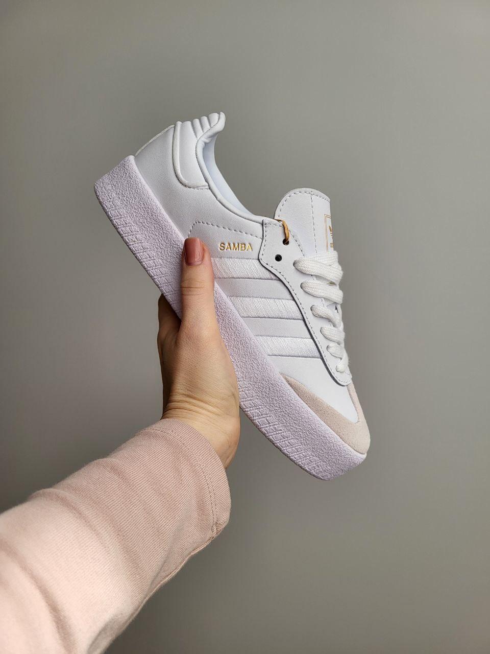 Кросівки чоловічі білі Adidas Samba White (20545), фото 1