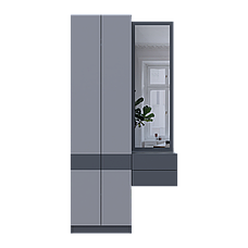 Маленький передпокій з шафою та дзеркалом у коридор, Сучасні меблі в передпокій Сола 1+2 Дорос, фото 2